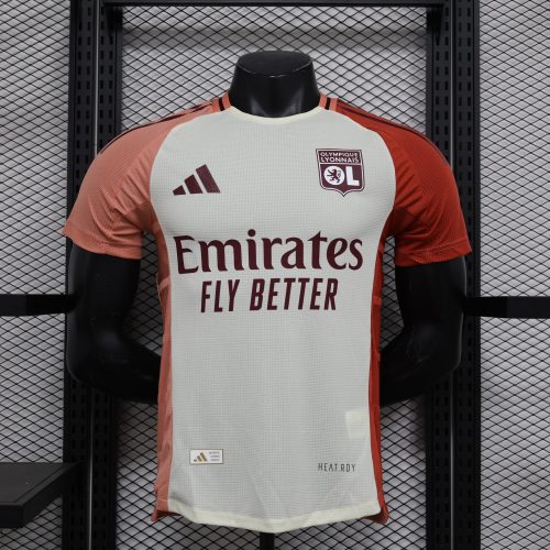 2024-25 Lyon away football shirt player version short-sleeved sportswear