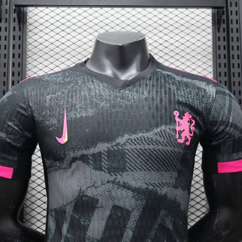 2024-25 Chelsea Away Football Wear Player Edition Sportswear Short Sleeve Jersey Black