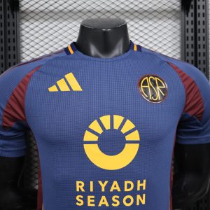 2024-25 Roma short-sleeved away football shirt top player version sportswear purple