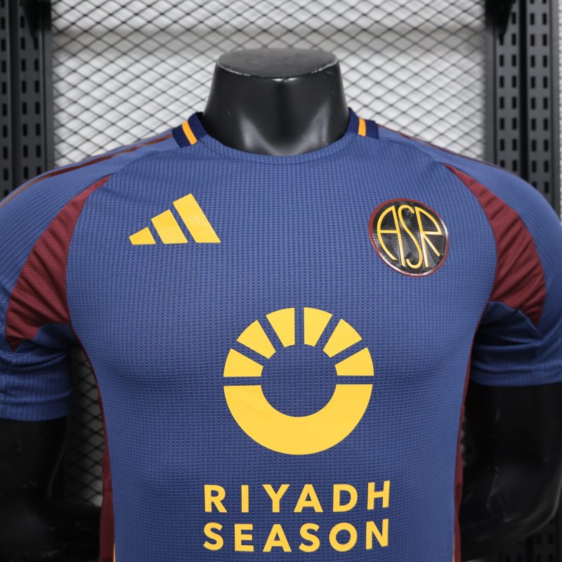 2024-25 Roma short-sleeved away football shirt top player version sportswear purple