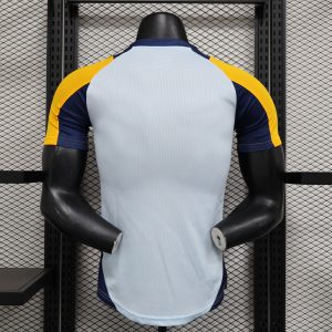 2024-25 Real Madrid short-sleeved away football shirt top player version sportswear yellow and white
