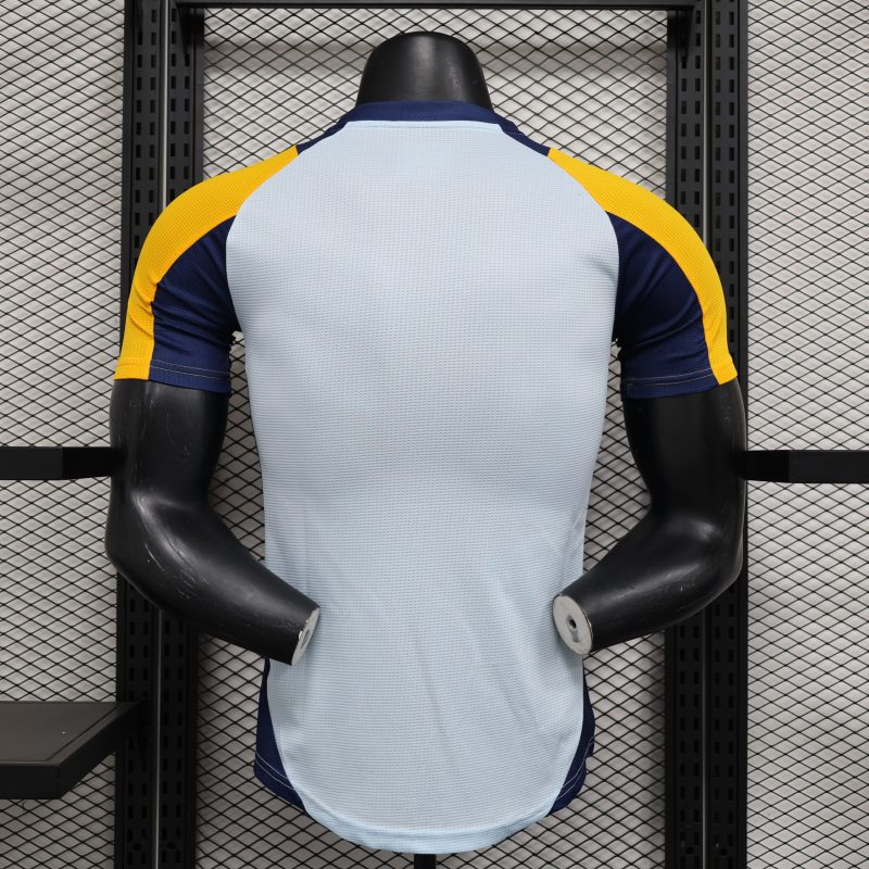 2024-25 Real Madrid short-sleeved away football shirt top player version sportswear yellow and white