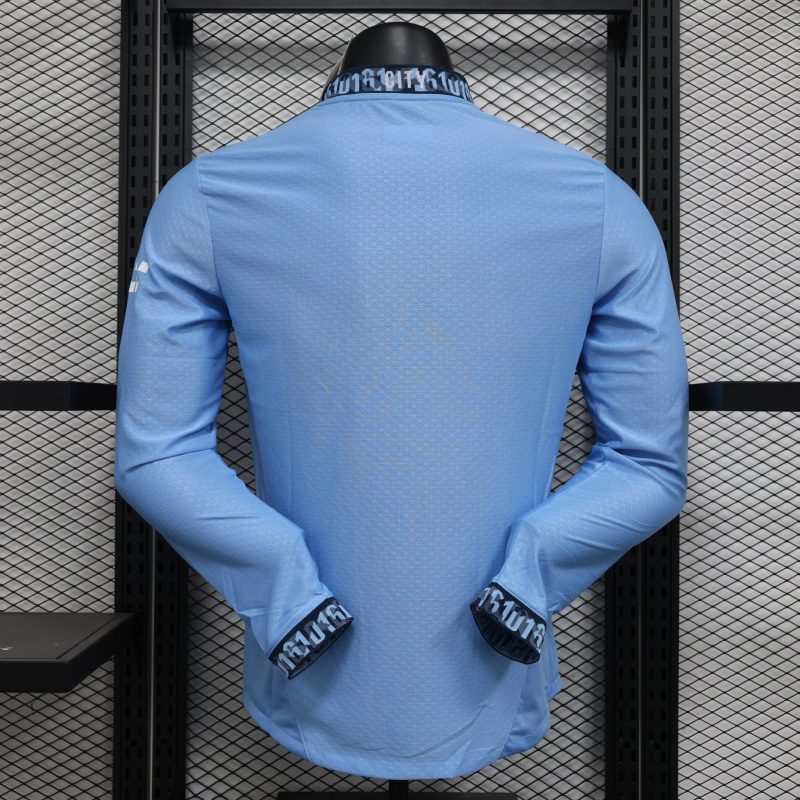 2024-25 Champions League Manchester City home football uniform training uniform player version jersey long sleeve