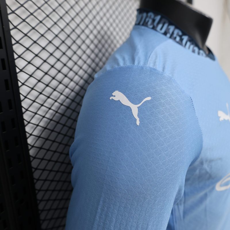 2024-25 Champions League Manchester City home football uniform training uniform player version jersey long sleeve