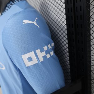 2024-25 Champions League Manchester City home football uniform training uniform player version jersey long sleeve