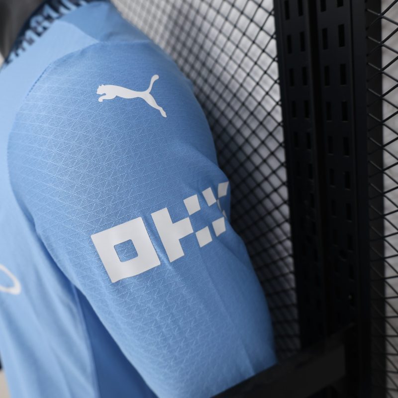 2024-25 Champions League Manchester City home football uniform training uniform player version jersey long sleeve