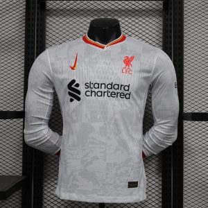 2024-25 Premier League Liverpool Away Football Jersey Top Player Edition Long Sleeve Jersey
