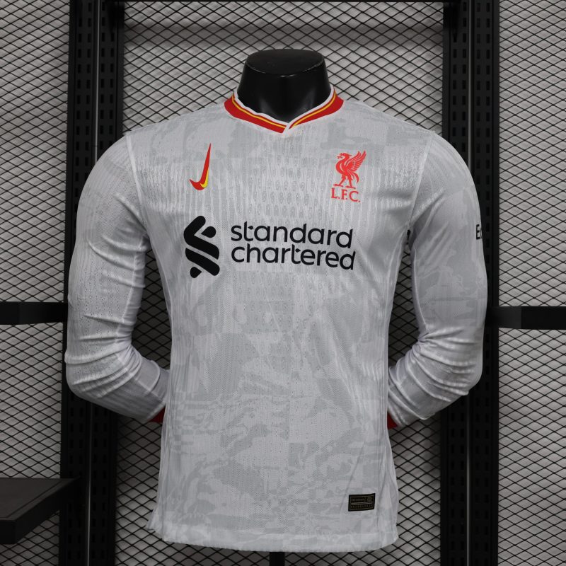 2024-25 Premier League Liverpool Away Football Jersey Top Player Edition Long Sleeve Jersey