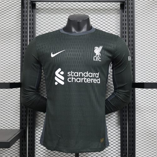 2024-25 Premier League Liverpool Home Football Jersey Top Player Edition Long Sleeve Jersey Red (复制)