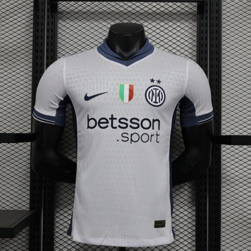 2024-25 Serie A Inter Milan Away Football Jersey Top Player Version White