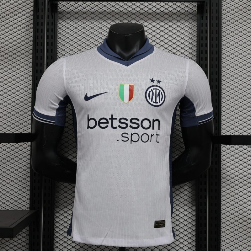2024-25 Serie A Inter Milan Away Football Jersey Top Player Version White