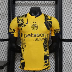 客场黄1 2024-25 Serie A Inter Milan Away Football Jersey Top Player Version yellow