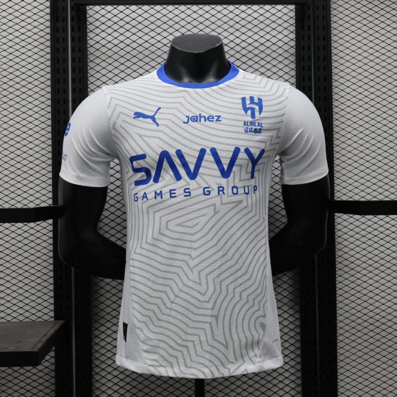 新月客场 2024-25 Riyadh Crescent Away Football Jersey Top Player Version Short Sleeve Sportswear White