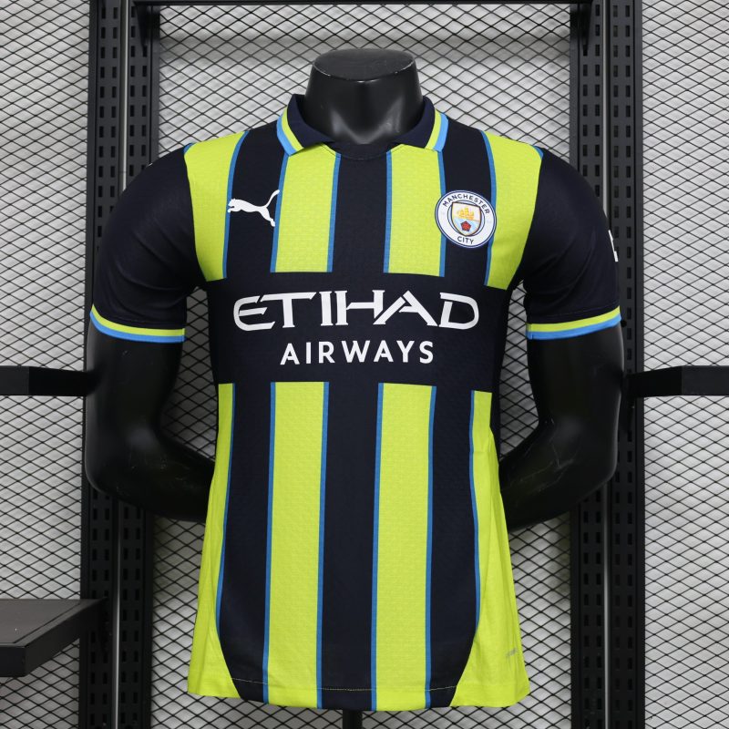 2024-25 Premier League Manchester City Away Football Wear Training Wear Player Version Jersey Short Sleeve