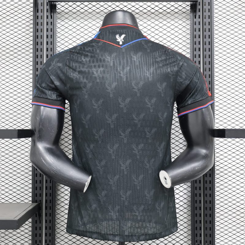 2024-25 Crystal Palace Short Sleeve Football Jersey Top Players Version Tracksuit Black