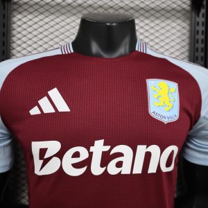 2024-25 Aston Villa Football Jersey Player Edition Jersey Short Sleeve Sportswear