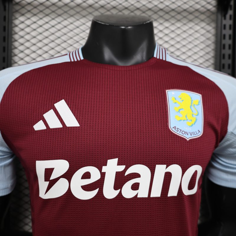 2024-25 Aston Villa Football Jersey Player Edition Jersey Short Sleeve Sportswear
