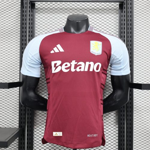 2024-25 Aston Villa Football Jersey Player Edition Jersey Short Sleeve Sportswear