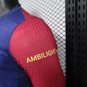 2024-25 Barcelona Football Jersey Barcelona Football Jersey Player Edition Home Long Sleeve Jersey