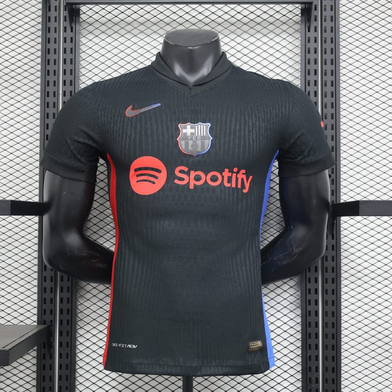 2024-25 Barcelona Football Jersey Barcelona Football Jersey Player Edition Away Short Sleeve Jersey