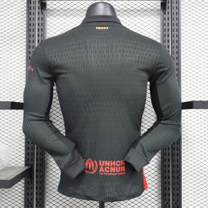 2024-25 Barcelona Football Jersey Barcelona Football Jersey Player Edition Away Long Sleeve Jersey