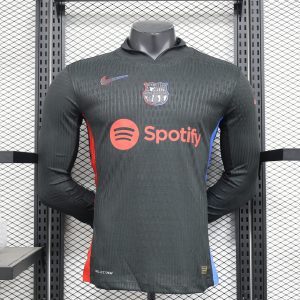 2024-25 Barcelona Football Jersey Barcelona Football Jersey Player Edition Away Long Sleeve Jersey