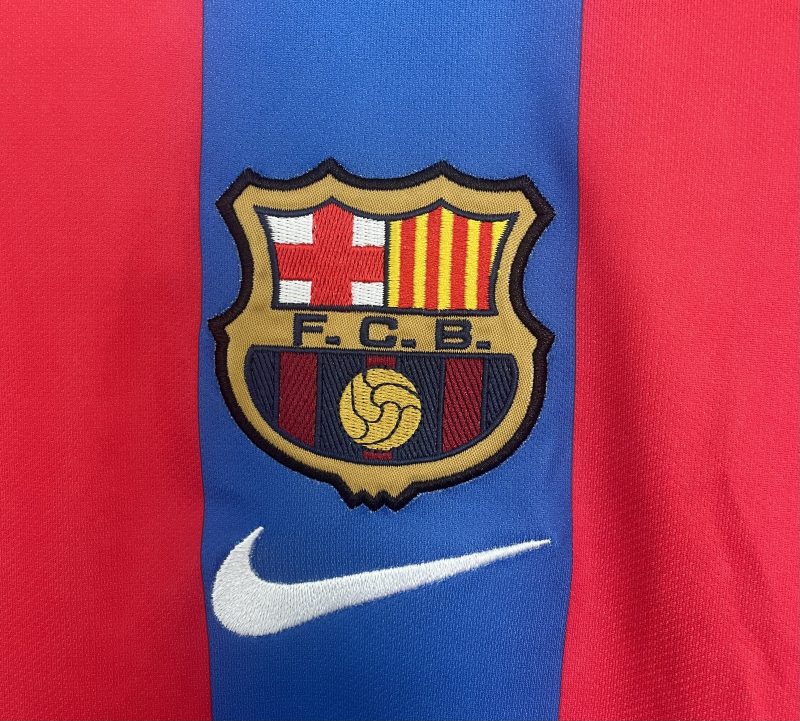 2001-2002 Barcelona home short sleeves