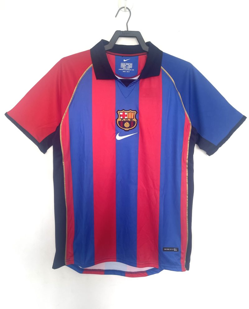 2001-2002 Barcelona home short sleeves
