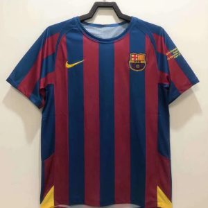 2005-2006 UEFA Barcelona home short sleeves