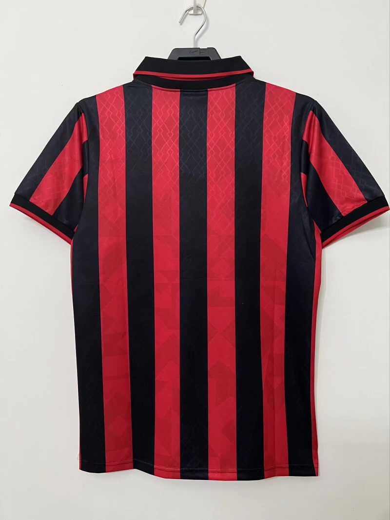 95-96-1 1995-1996 AC Milan home short sleeves