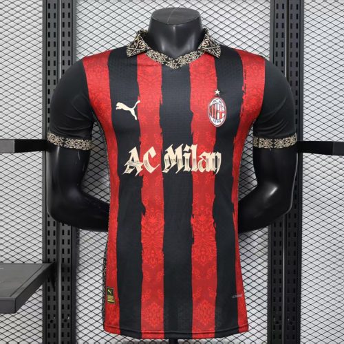 (Player)2526AC Milan pre-match short-sleeved football jersey