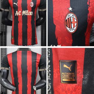(Player)2526AC Milan pre-match short-sleeved football jersey